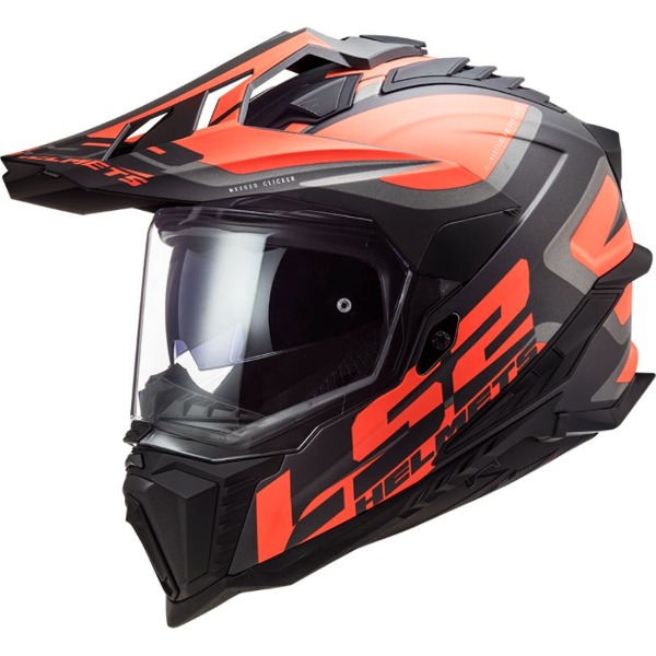 LS2 MX701 EXPLORER ALTER MATT BLACK FL.ORANGE 헬멧