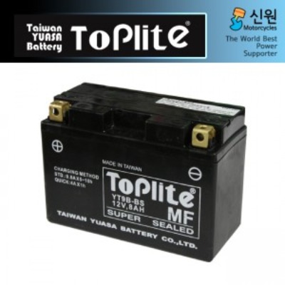 TOPLITE 톱라이트 대만 유아사 밧데리(배터리) YT9B-BS(TOPLITE)