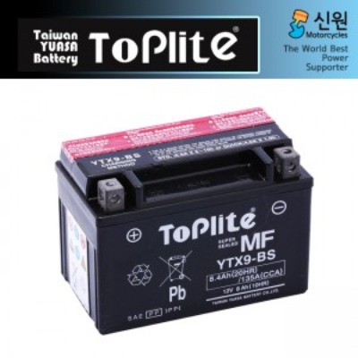 TOPLITE 톱라이트 대만 유아사 밧데리(배터리) YTX9-BS(TOPLITE)