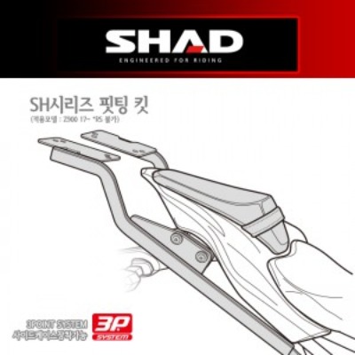 SHAD(샤드) 탑케이스 핏팅 킷 Z900 &#039;17~&#039;22 K0Z997ST