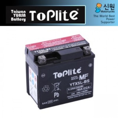 TOPLITE 톱라이트 대만 유아사 밧데리(배터리) YTX5L-BS(TOPLITE)