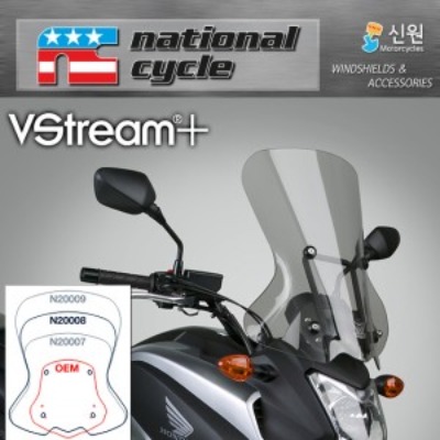 네셔널싸이클(Nationalcycle) HONDA(혼다) NC700X/XA/XD &#039;12~&#039;14, NC750X &#039;14~&#039;15 VStream+® Sport/Tour Windscreen(윈드스크린) N20008