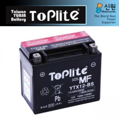 TOPLITE 톱라이트 대만 유아사 밧데리(배터리) YTX12-BS(TOPLITE)