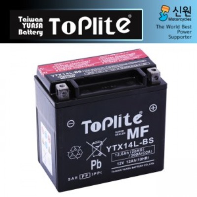 TOPLITE 톱라이트 대만 유아사 밧데리(배터리) YTX14L-BS(TOPLITE)