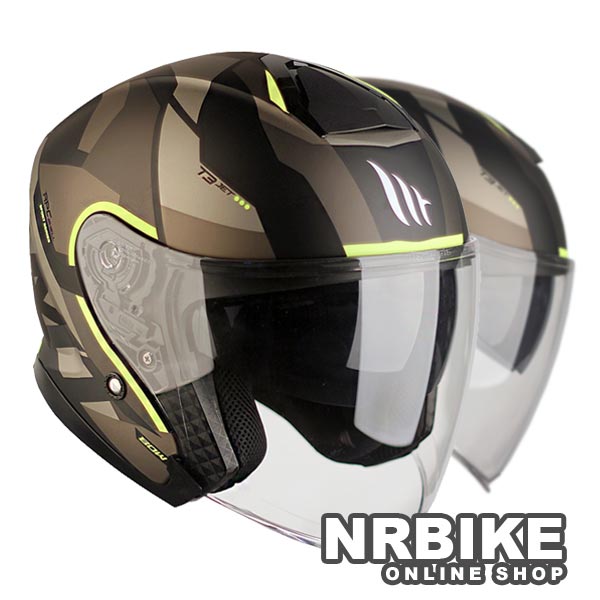 MT 썬더3 SV 젯 무광네온 오픈페이스 오토바이 헬멧