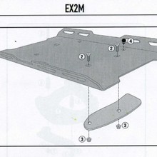 GIVI [기비/지비] M5/M6/M7 플레이트 전용 익스텐션 (알미늄) - EX2M