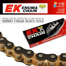 Enuma Chain EK체인 420 O-Ring 체인 420SRO-110L-블랙골드