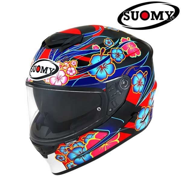 SUOMY 수오미 STELLAR 플라워 블랙 오토바이 헬멧