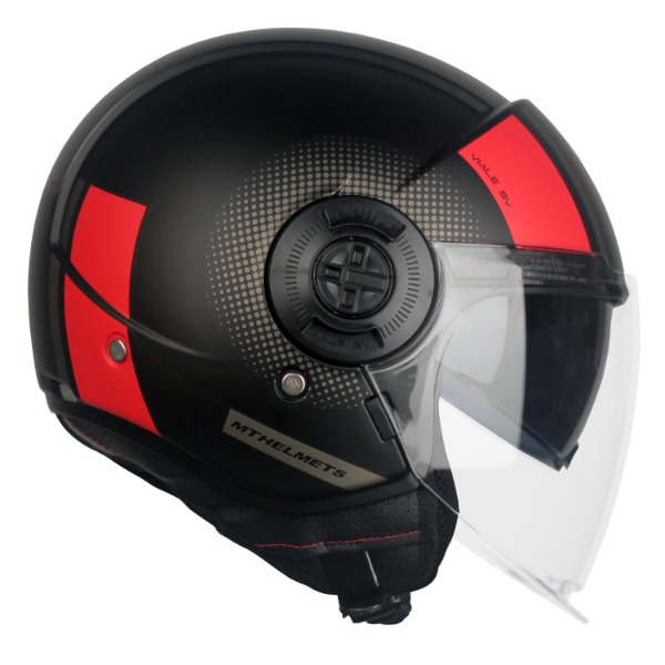 MT VIALE SV 비알레 팬텀 무광 레드 오픈페이스 헬멧