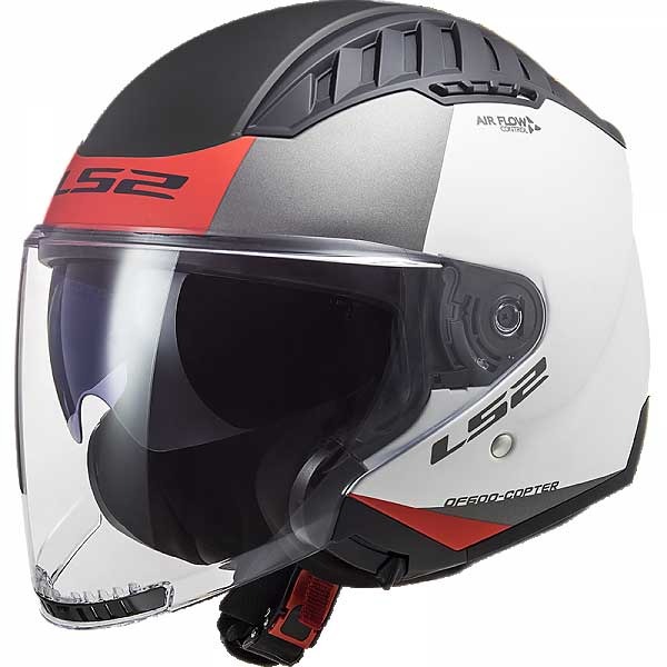 LS2 OF600 COPTER URBANE MATT WHITE RED 헬멧