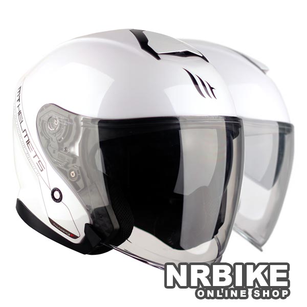 MT 썬더3 SV 젯 화이트 오픈페이스 오토바이 헬멧